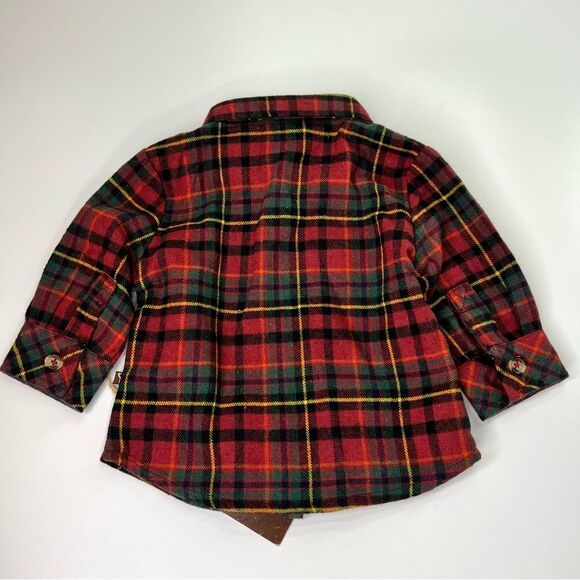 NEW Fore Axel & Hudson Log Cabin Flannel Shirt and Cargo Jogger Set 3/6M - Picture 3 of 9